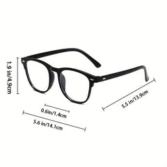 Square Anti Light Glasses For Women Men Students Casual Jelly Frame