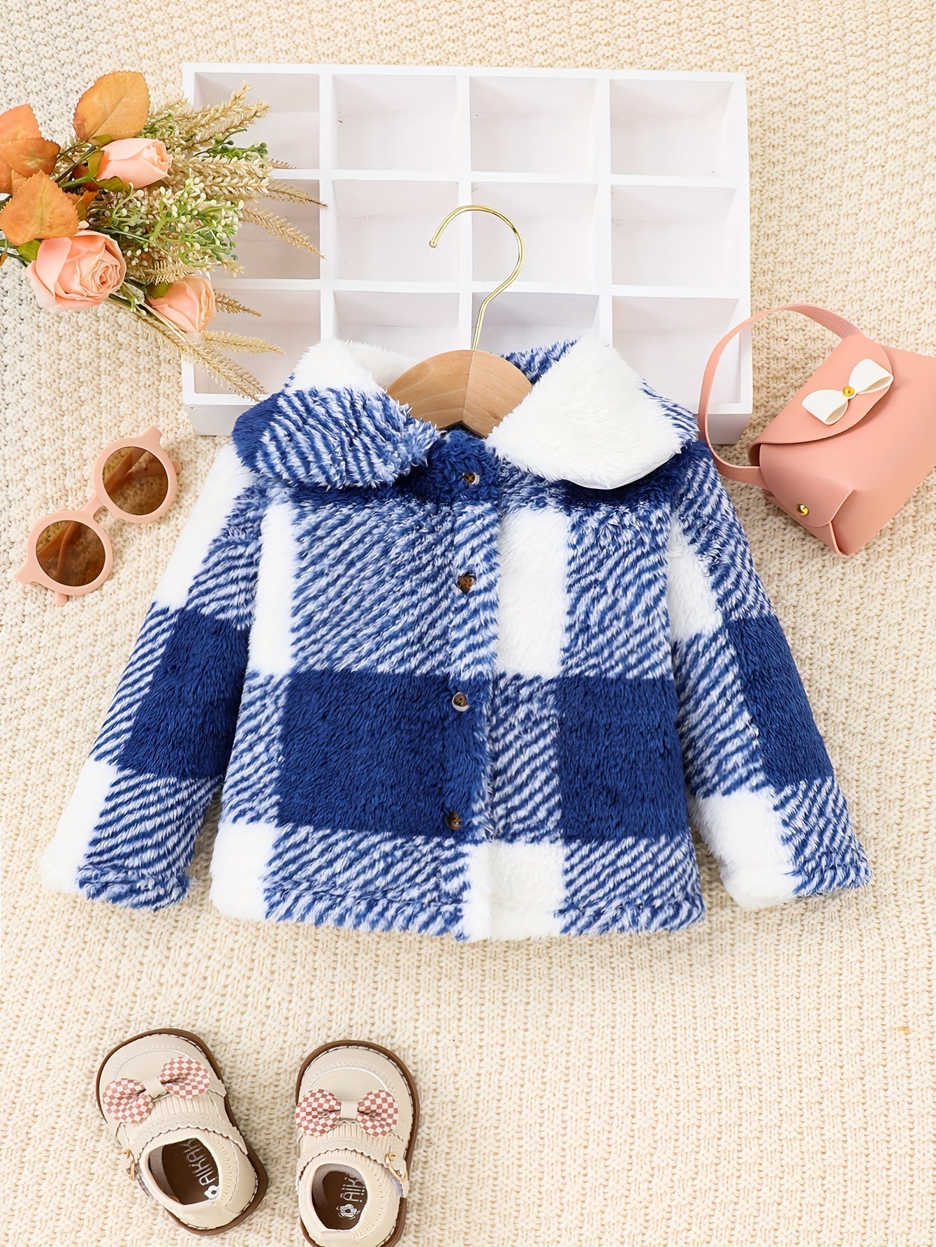 Autumn Baby Girls Fleece Furry Coat Warm Jacket