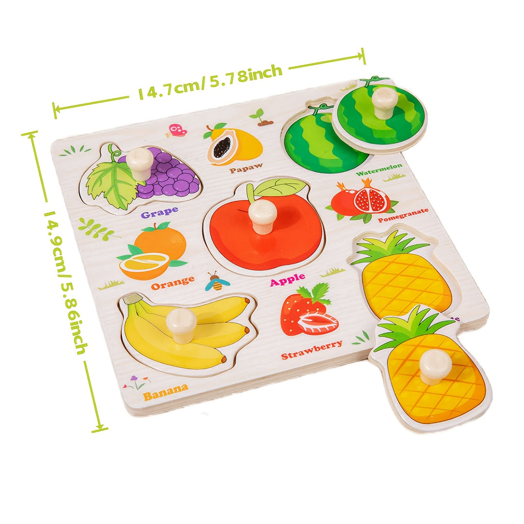 Wooden Learning Puzzles for Preschoolers - Letter Shapes Animal