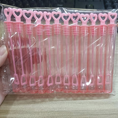 12pcs Love Heart Wand Tube Bubble Soap Bottle Wedding Birthday Party Decoration