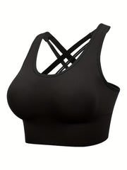 Criss Cross Back Sports Bra for Workout