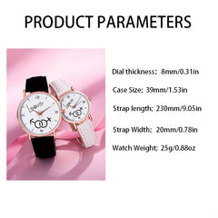 Love Couple Digital Quartz Watches PU Leather Strap