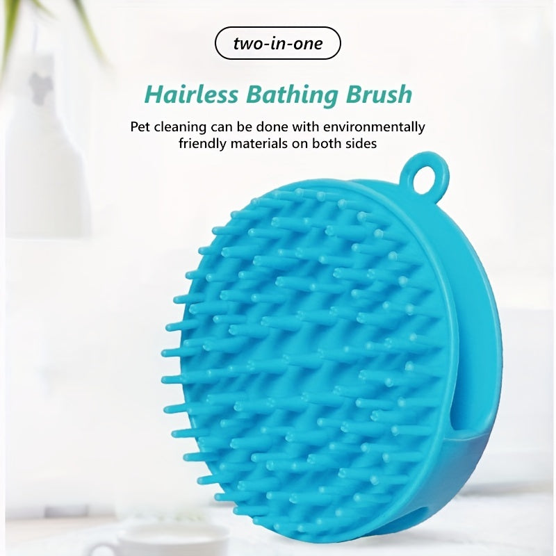 Pet Bathing & Massage Brush for Dogs & Cats, Gentle Cleaning Tool
