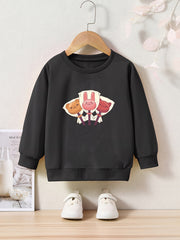 Cartoon Lollipop Sweatshirt for Kids Comfy Pullover Gift