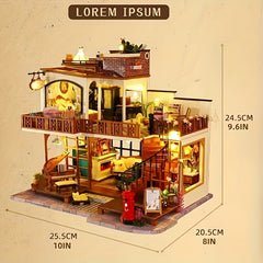 DIY Cabin Art House Toy Three-dimensional Bookends Christmas Gift