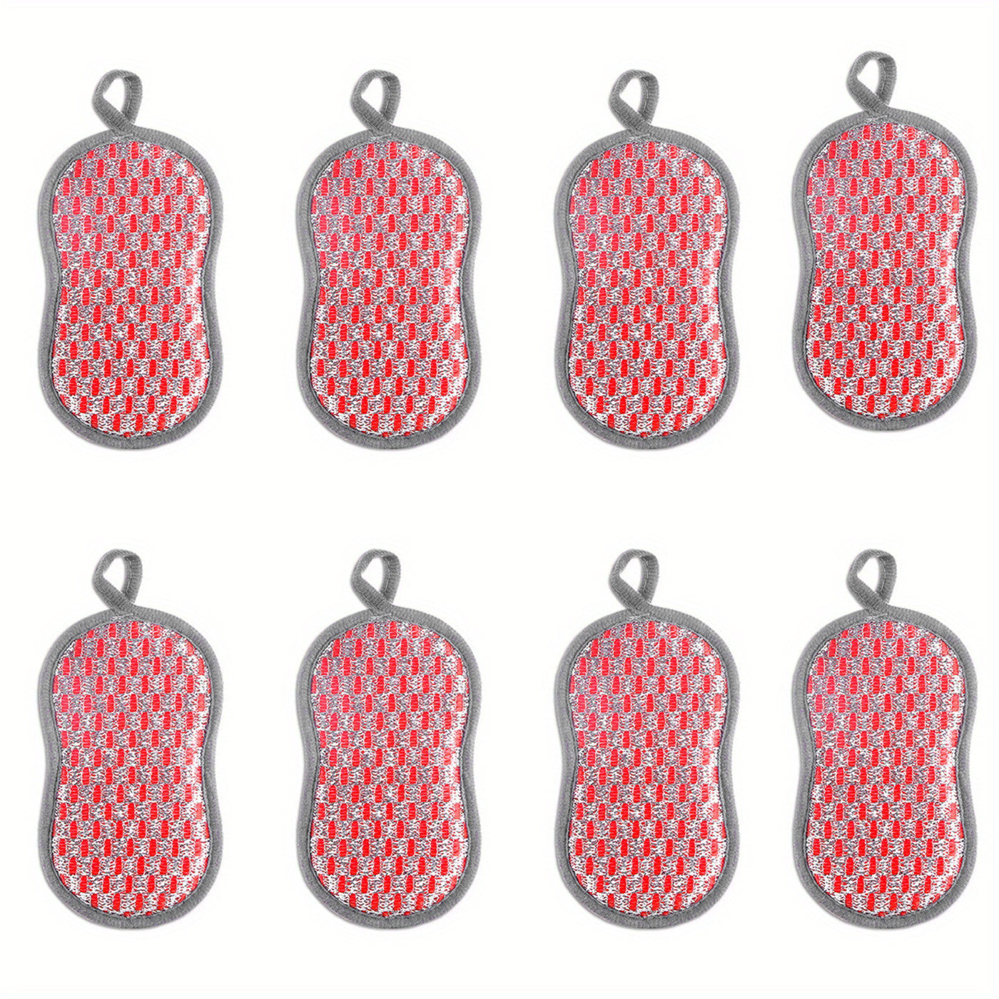 8pcs Dish Cloths Sponge Double Sided Cleaning Brush Scrubbing Magic Spon