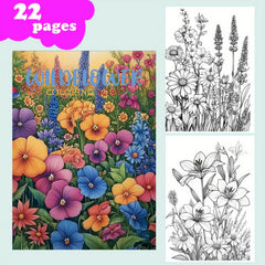 Flower and Plant Coloring Book for Adults