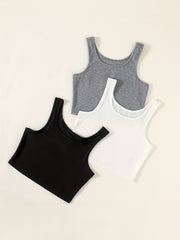 3-Pack Y2K Crop Tank Tops Sleeveless Summer Women's Tops