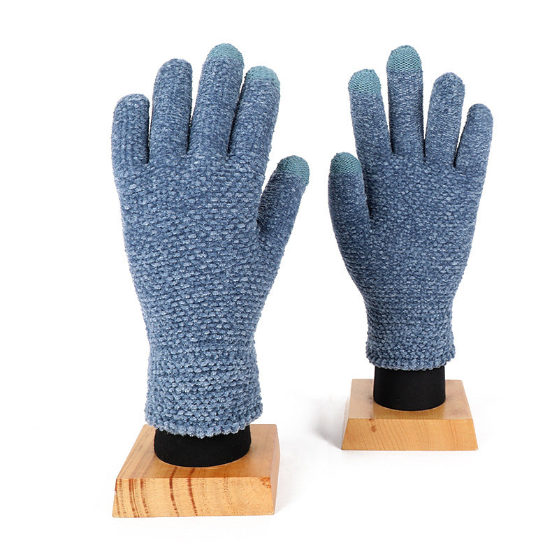 Touch Screen Gloves Women Winter Outdoor Warm Knit Gloves Adult