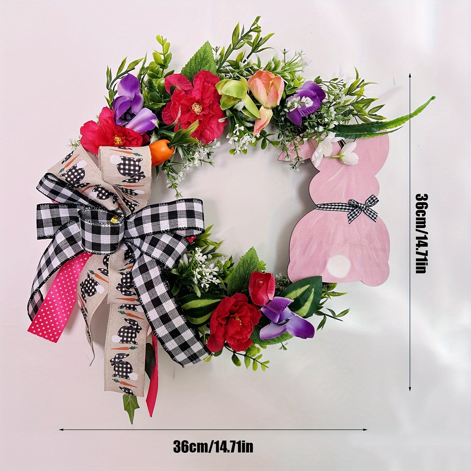 Easter Bunny Wooden Wreath Christmas Decorations