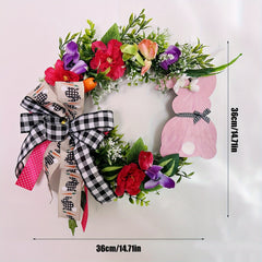 Easter Bunny Wooden Wreath Christmas Decorations