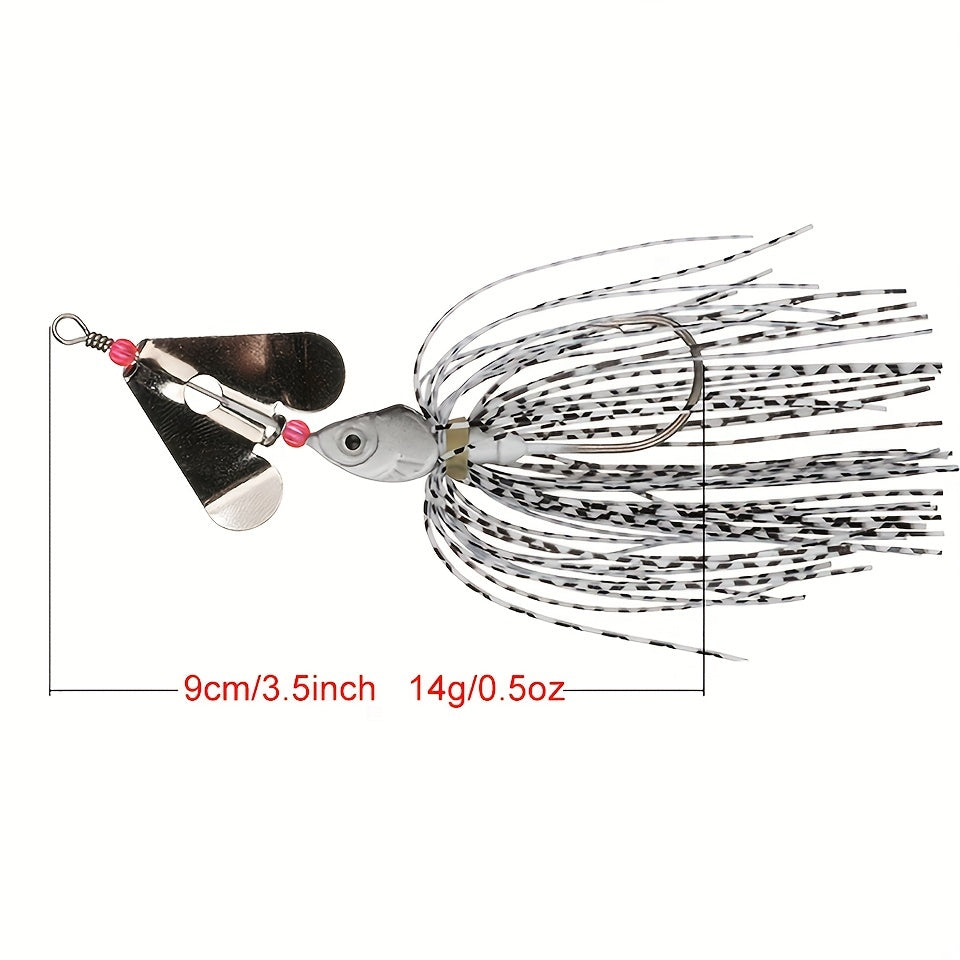 1pc Chatterbait With Spinning Sequin Bionic Bait Fishing Tackle