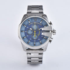 KUERST Steel Strap Large Dial Chronograph Quartz Watch For Teenagers
