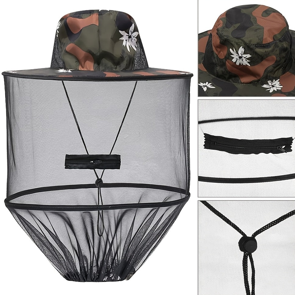 Breathable Mesh Net Hat for Mosquitoes Bees Flies Protection