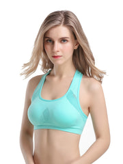 Mesh Hole Sports Bra Cut Out Shockproof Intimates Bra