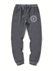 Deer Pattern Graphic Drawstring Joggers Men's Sweatpants