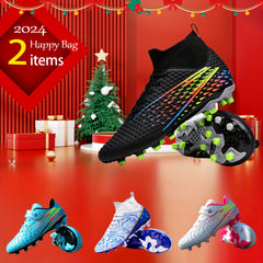 2pcs Boy's Non Slip Football Cleat With Spikes - Outdoor Soccer Cleats