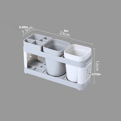 Hollow Toothbrush and Toothpaste Holder Set for Bathroom Storage