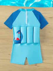 Cute Shark Print Boys Swimsuit for Summer Fun