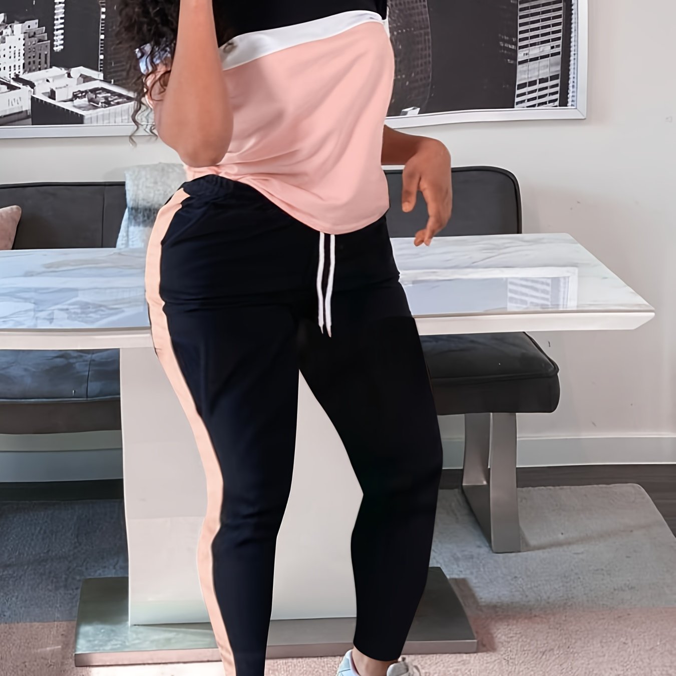 Colorblock Top & Pants Set