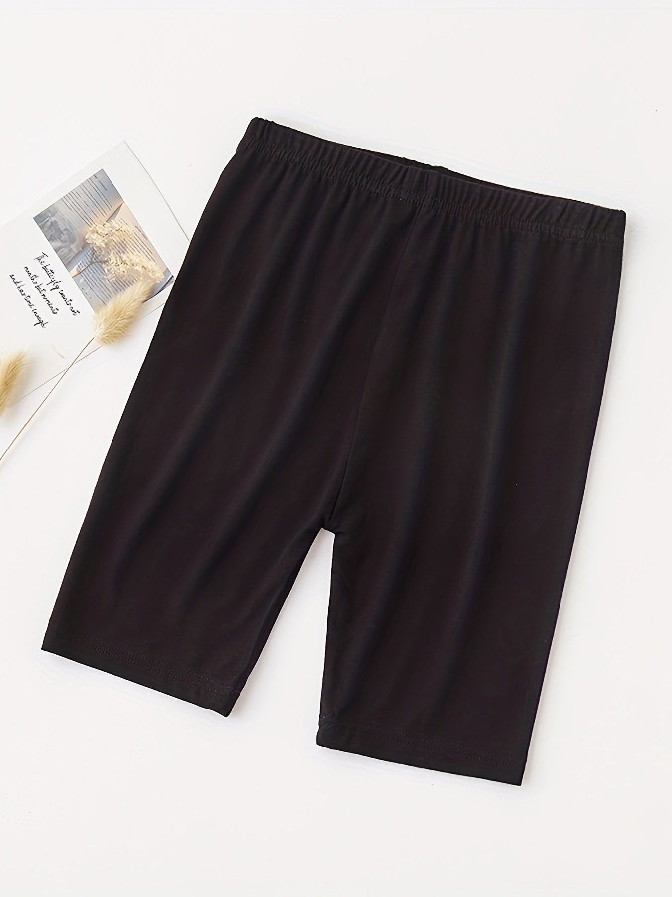 5pcs Girls' Modal Basic Bike Shorts for Kids Stretch Slim Fit