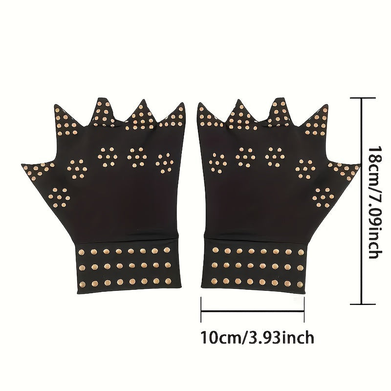 1pc Half Finger Pressure Gloves 3 Colors