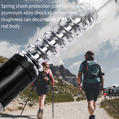 Aluminum Hiking Stick with T Curved Handle