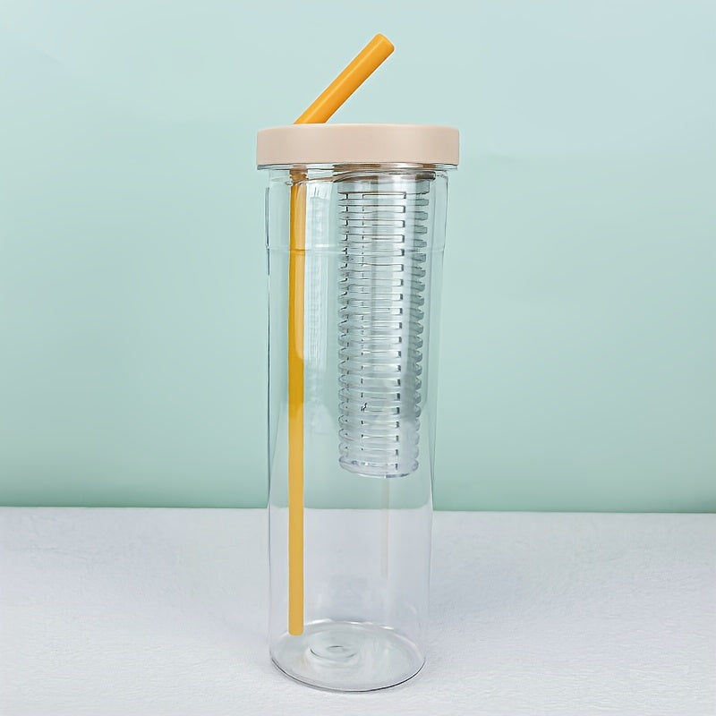 700ml Water Bottle with Filter and Straw, Leakproof Portable Cup