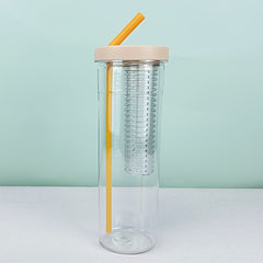 700ml Water Bottle with Filter and Straw, Leakproof Portable Cup