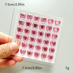 10mm Love Diamond Makeup 3D Sticker Self-adhesive Nail Art Phone Crystal