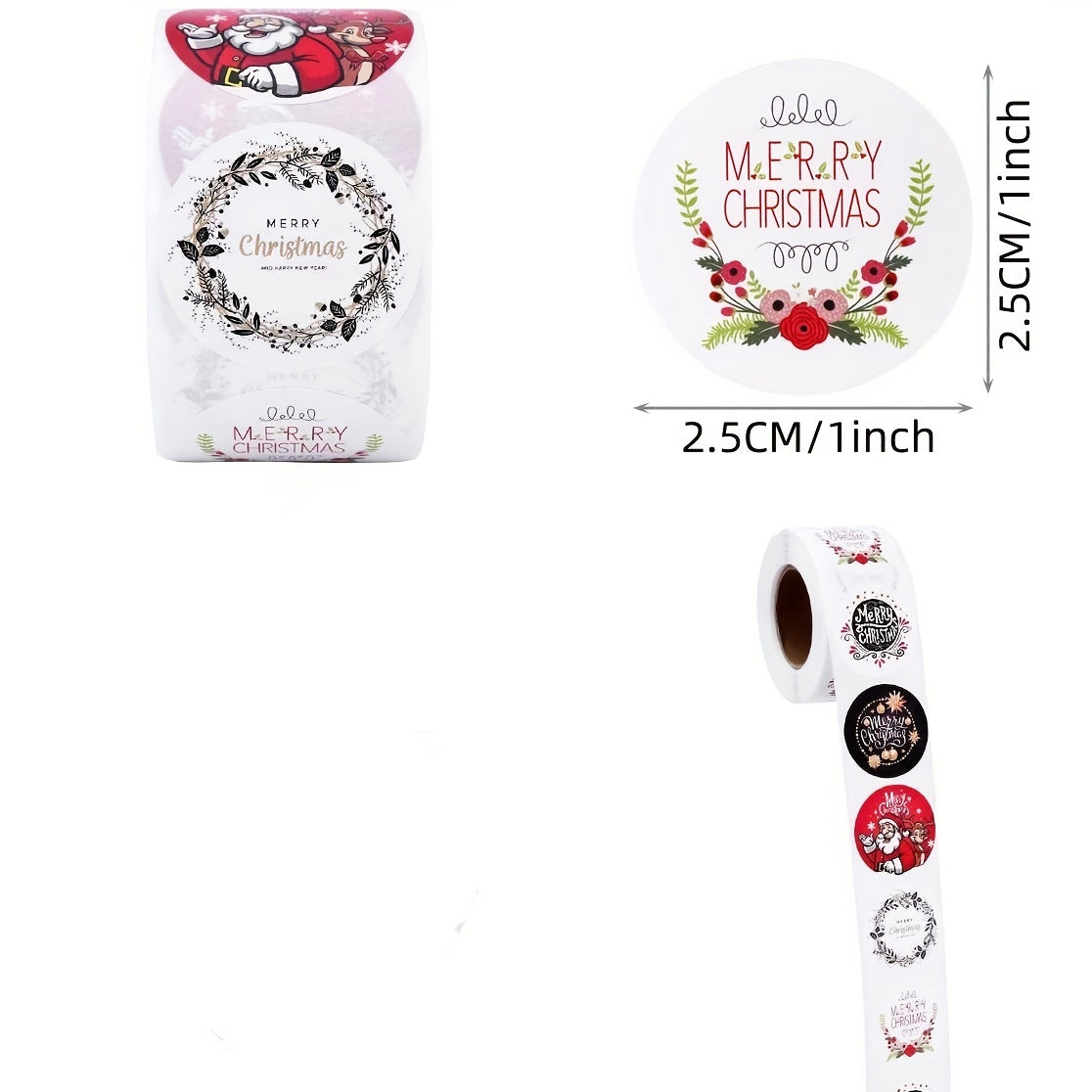 500 Christmas Stickers Decorative Box Seal Seal Packaging Business Labels