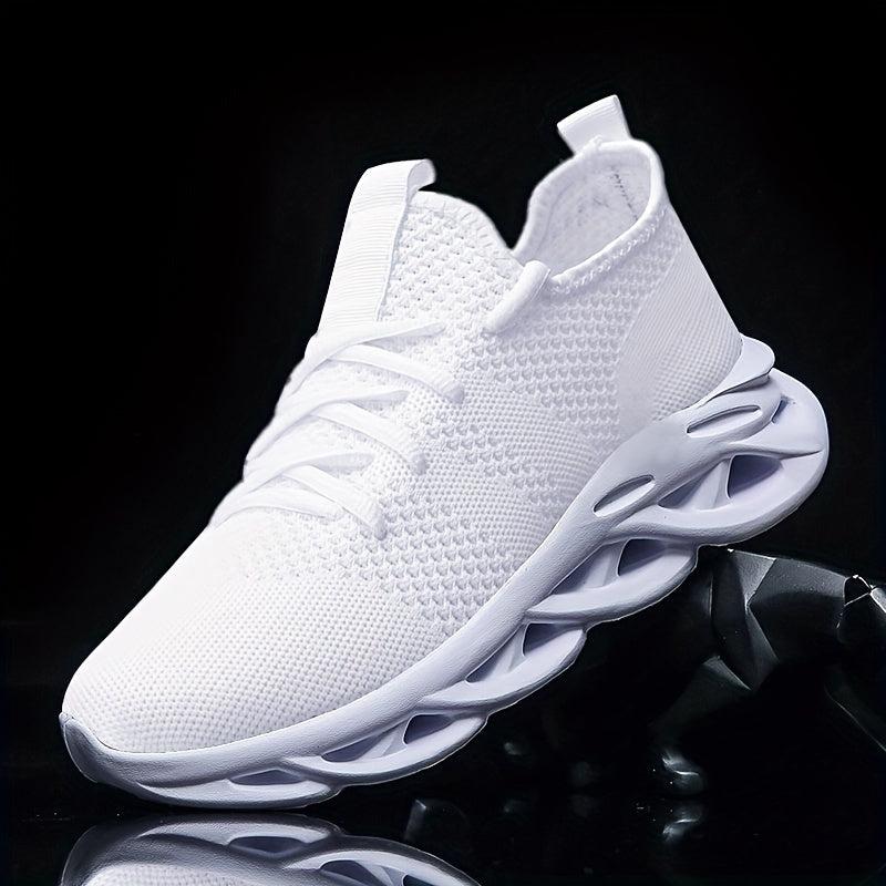 Men's Breathable Blade Type Sneakers Non Slip Lace Up Shoes