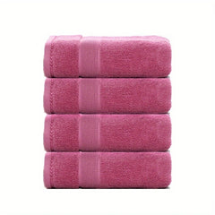 4pcs Soft Cotton Hand Towels Set Highly Absorbent Face Towels For Bathroom Gym