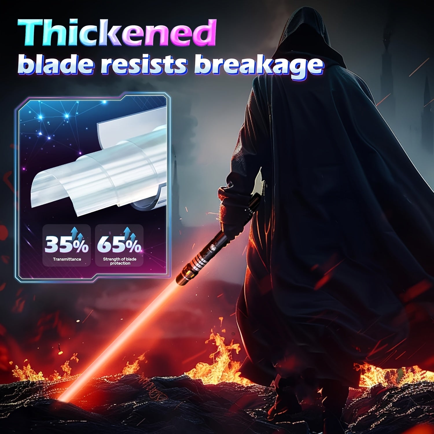 Gravity Sensing RGB Light Up Saber USB Rechargeable Sword