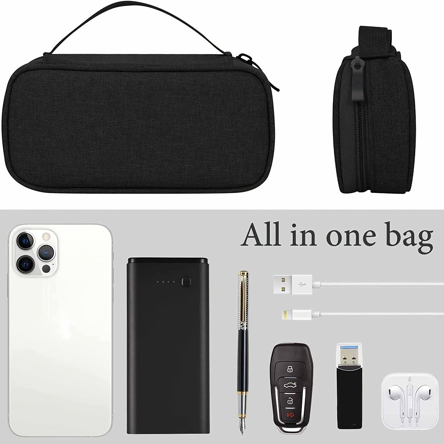 Electronics Travel Organizer Portable USB Flash Drives Accessories Case