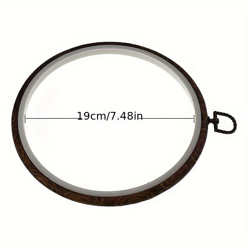 Vintage Cross Stitch Hoop DIY Embroidery Hoop Wood Grain Embroidery Frame