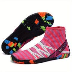 Women's Zipper High Elastic Mesh Water Shoes Non-slip Wading Shoes