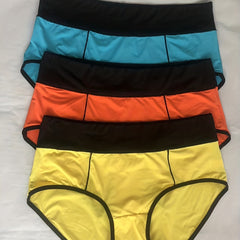 3 Pack Plus Size Panties High Waisted Comfort Briefs