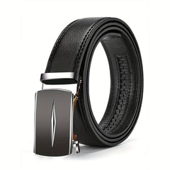Men's PU Leather Belt Automatic Buckle Pants Belt