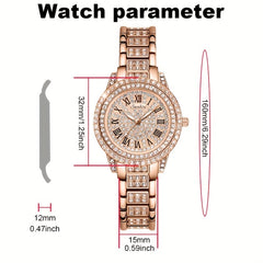 LIGE Girls' Faux Diamond Teen Watch Waterproof
