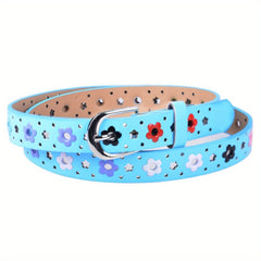 Floral Pattern Buckle Belt for Girls and Boys