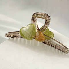 3pcs Heart Decor Hair Clips Claw Clips Girls Accessories