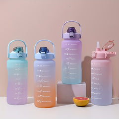 Gradient Water Cup Large Capacity Plastic Bottle for Outdoor Sports