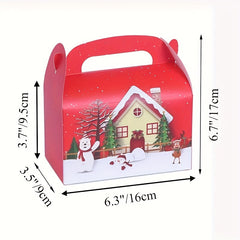 5pcs Christmas Cardboard Holiday Packaging Box For Cake Biscuit