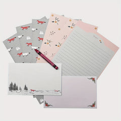 Set of 9 Letterhead Paper and 3 Envelopes Stationery Set
