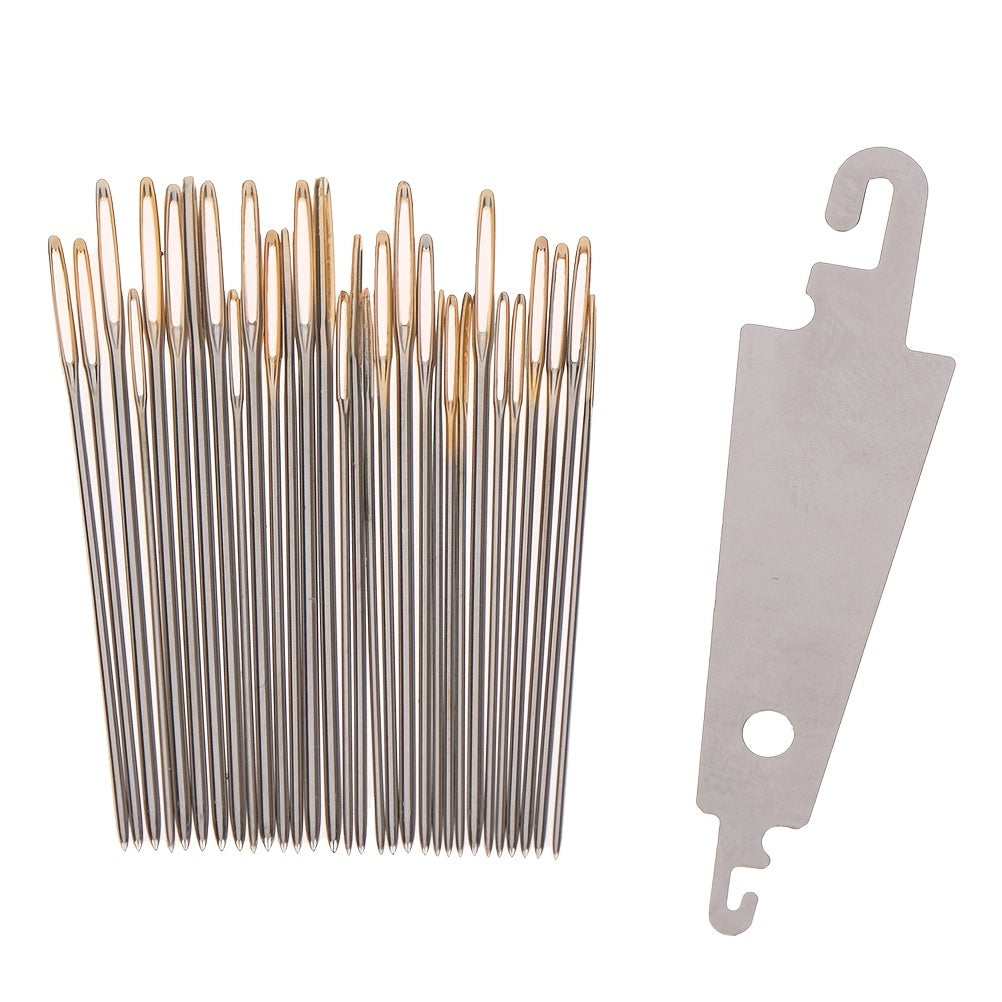 30pc Hand Sewing Needles w/ Bottle & Threader Embroidery Needles S