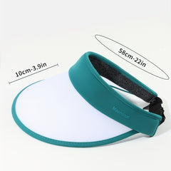 Dark Green Photochromic Visor Hat Lightweight PVC UV Protection Sun Hat