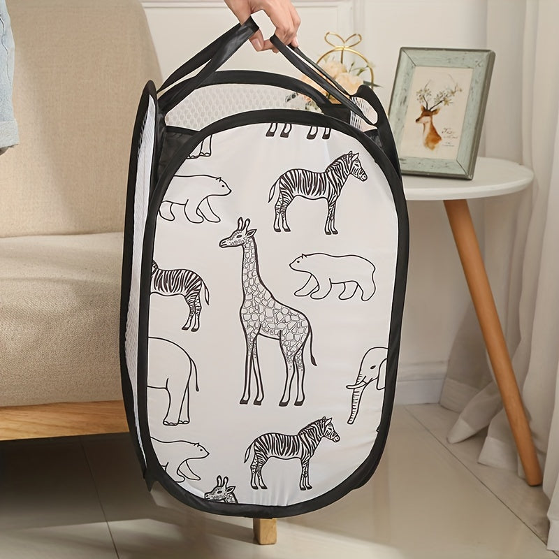 Cartoon Giraffe Laundry Basket Pop up Laundry Hamper With Handles