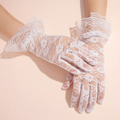 Lace Rose Gloves Elegant Prom Party Women's Gloves