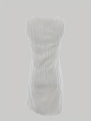 Wavy Stripe Bodycon Dress V Neck Sleeveless
